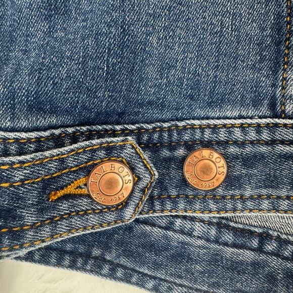 NWT Talbots Denim Jean Jacket Faux Shearling Collar Gilmore Girls Size SP Rory - Picture 6 of 9